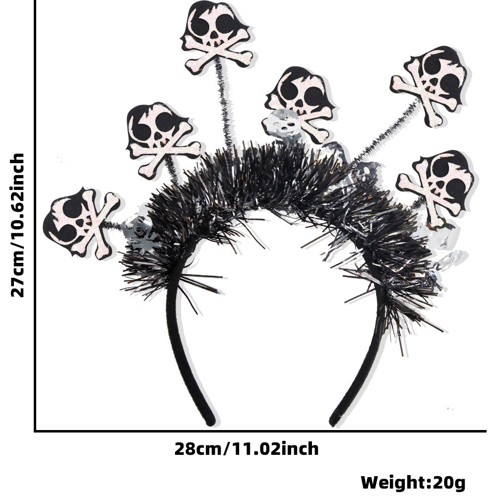 Accesorio de plástico con forma de aro de cabeza de araña y calabaza para Halloween