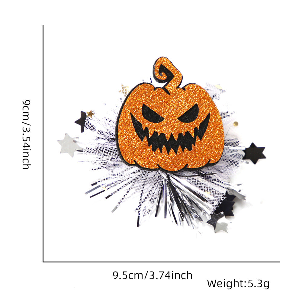 Horquilla para el pelo con fieltro de hierro y gasa para decoración de fiesta infantil de Halloween