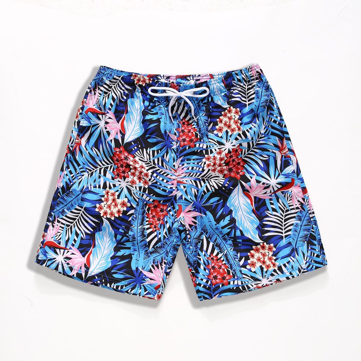 Boy's Casual Printed Loose Beach Swim Trunks