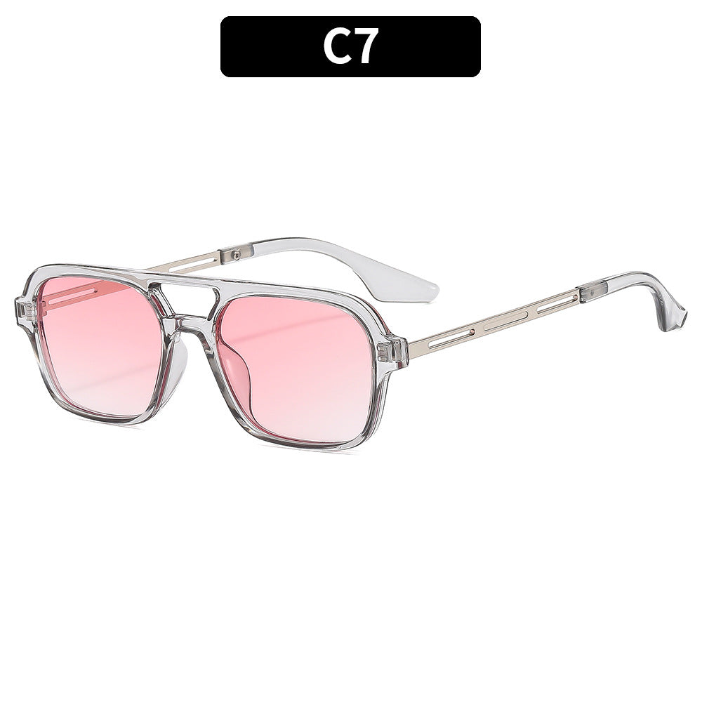 Gafas de sol estilo aviador retro de doble haz