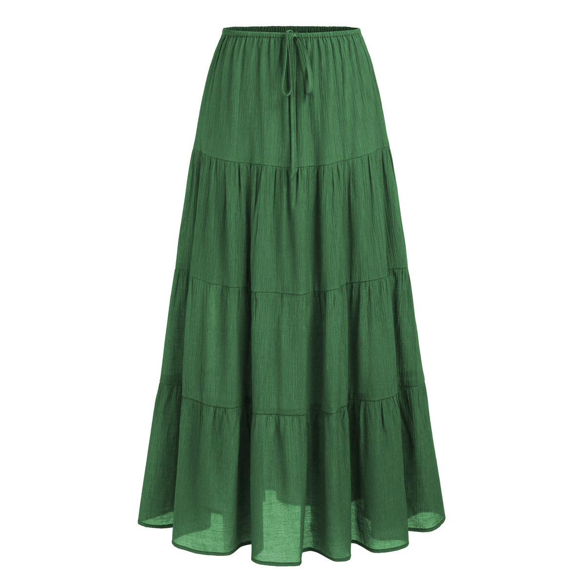 Women Fashion Solid Color Printed High Waist Skirt