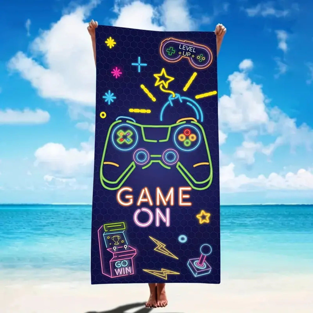 Toalla de playa con estampado gráfico de mal de ojo