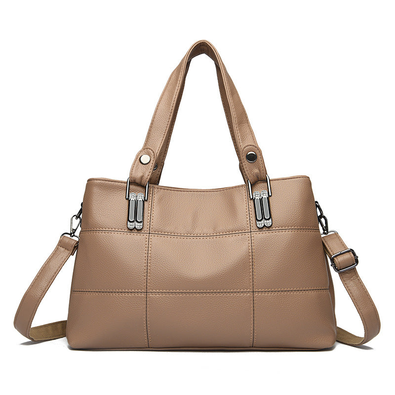 Sac à main simple et uni multicouche en PU pour les affaires