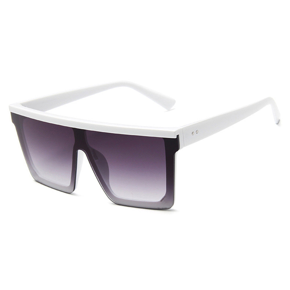 Gafas de sol de moda de una pieza con montura grande