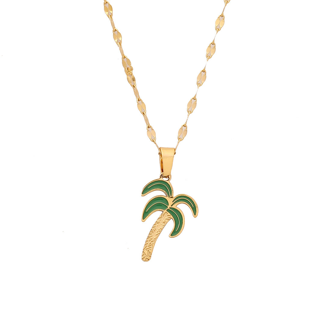 Collar con colgante de fruta de acero inoxidable para mujer, estilo encantador