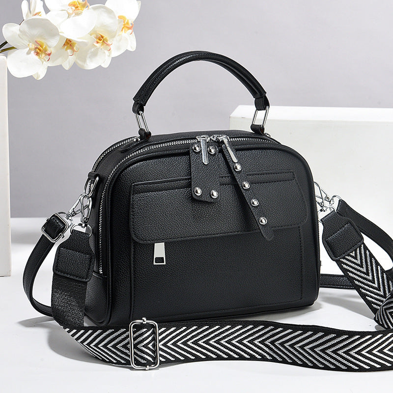 Bolso pequeño cuadrado de color sólido informal de moda para mujer