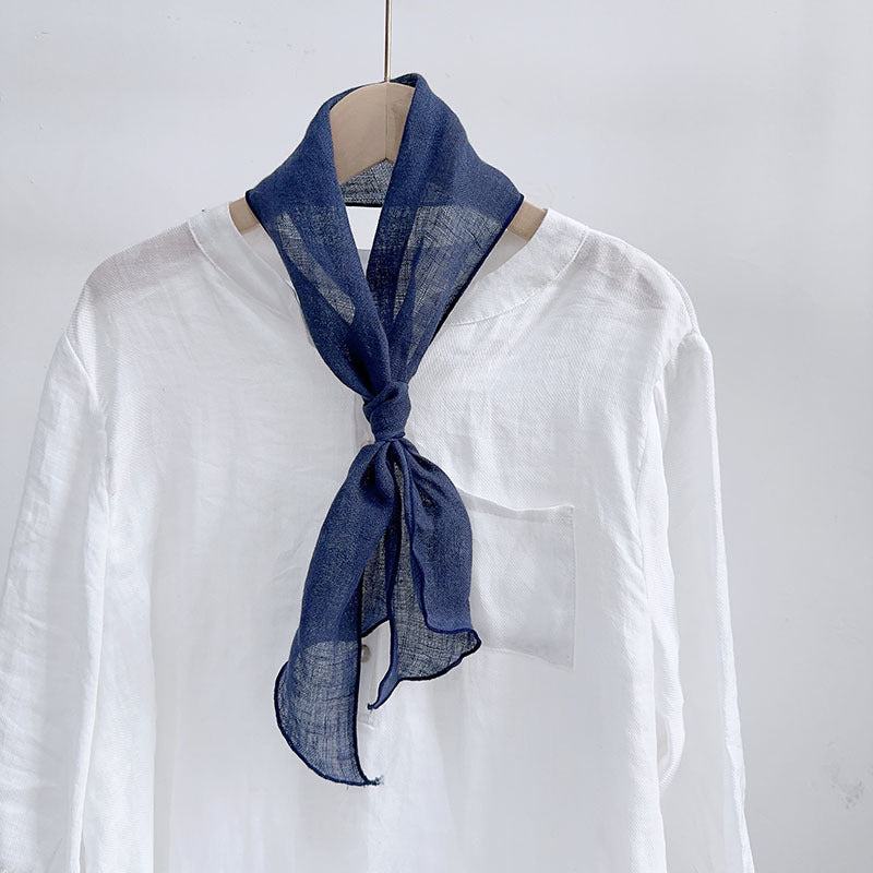 Spring And Summer Women Linen Small Long Scarf