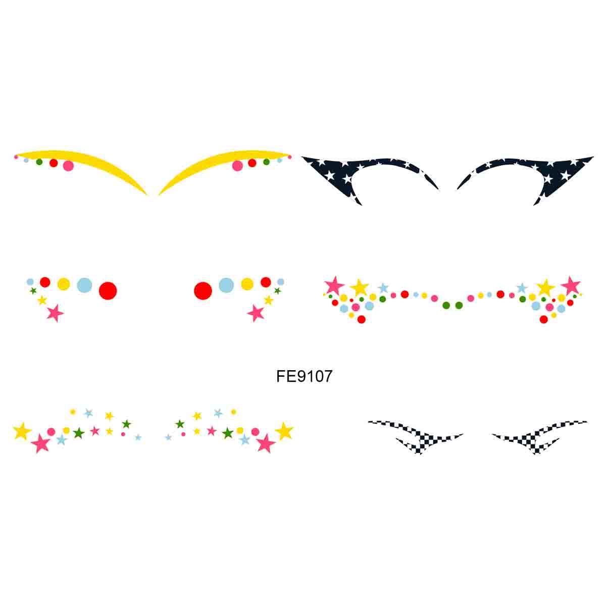 Autocollant de fard à paupières pour spectacle de Noël d'Halloween