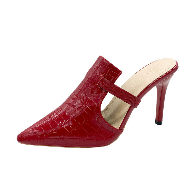 Chaussures à talons hauts et bout pointu pour femmes, couleur unie, sexy