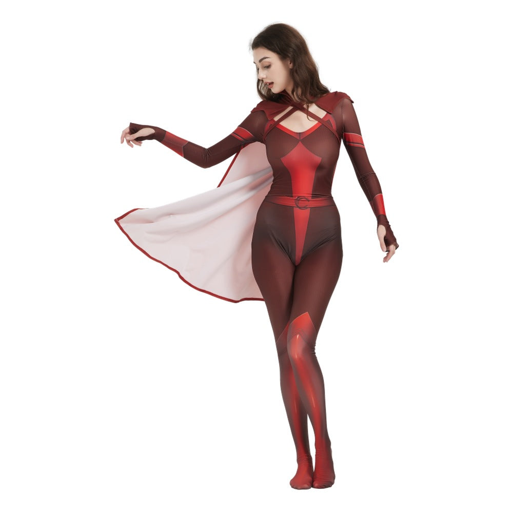 Traje de cosplay de fiesta navideña de moda de dibujos animados túnica negra