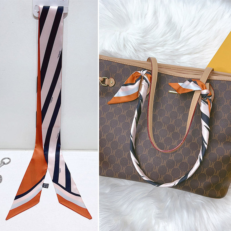 Fashion Printed Ribbon Tie Bag Handle Scarf