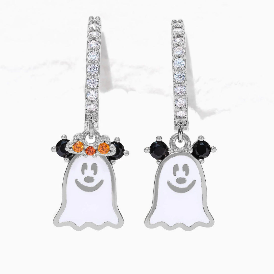 Pendientes de Halloween con dibujos animados de moda, chapados en cobre dorado