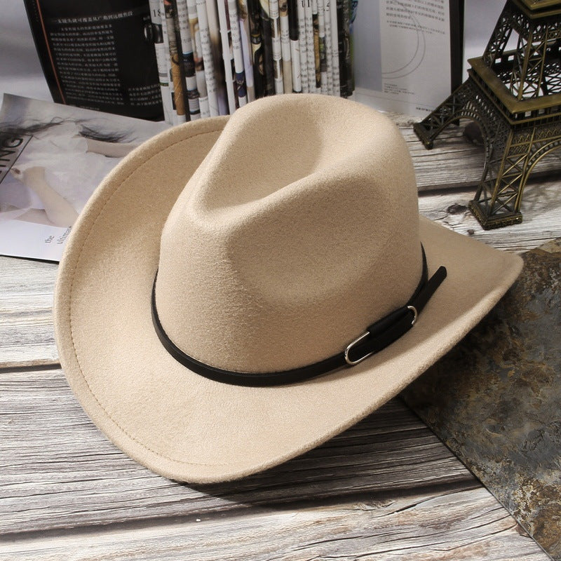 Sombrero para el sol retro estilo western con acabado de gamuza y estilo vintage