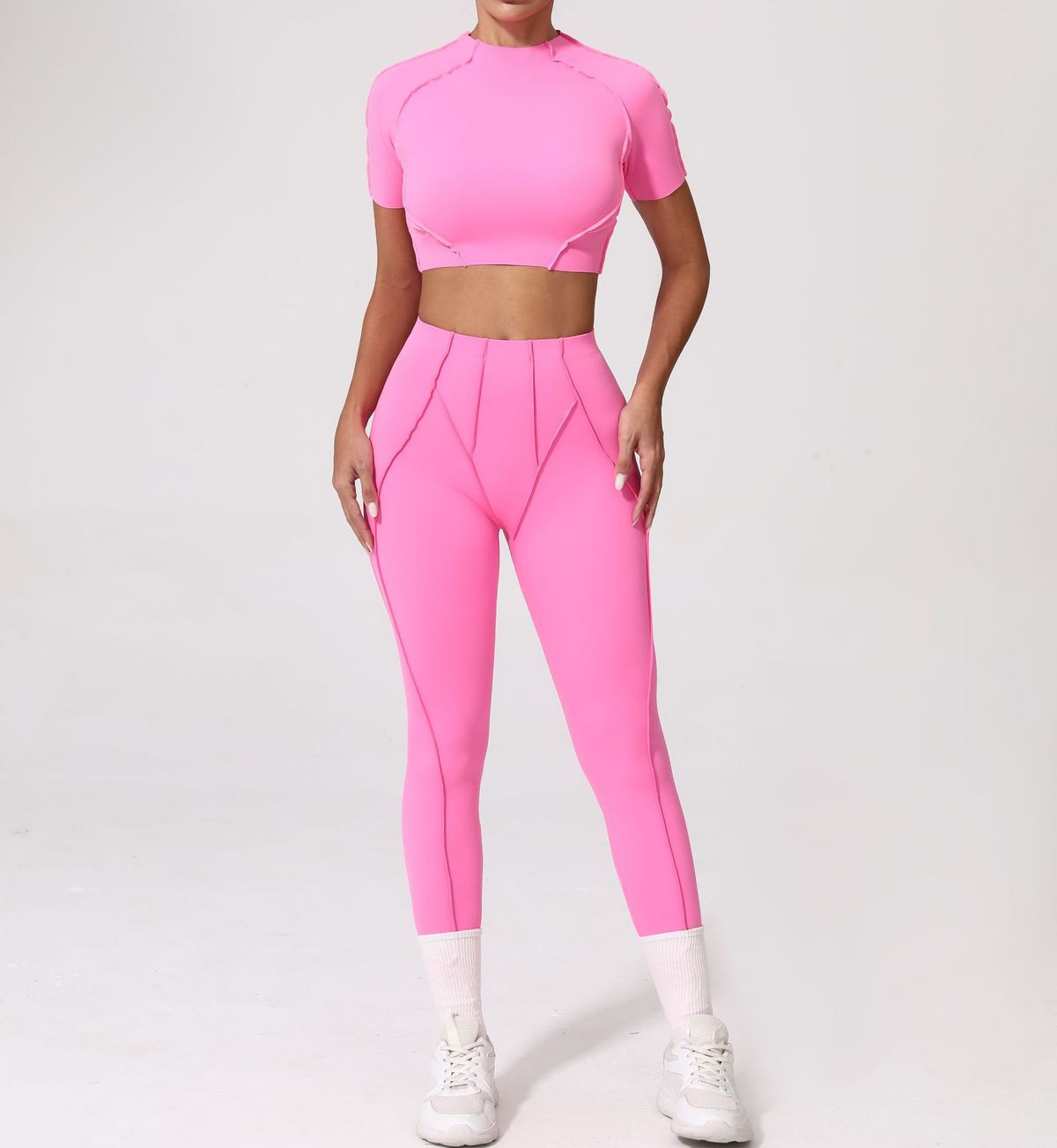 Yoga Quick-Drying Tight Short-Sleeved Fitness Set
