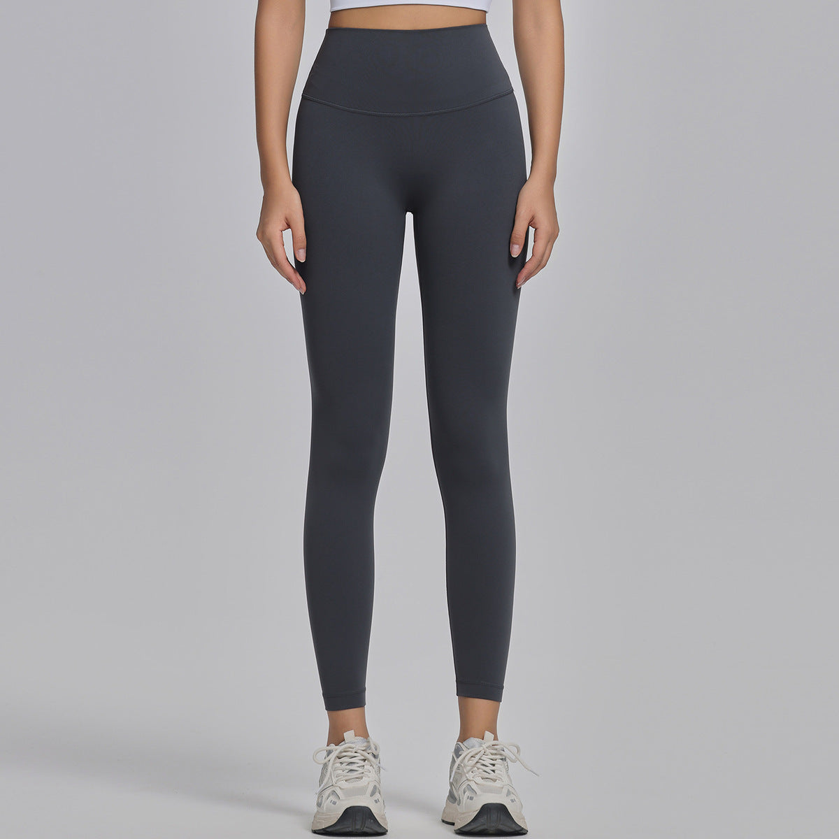 Leggings de yoga taille haute sans coutures pour femmes, couleur unie, coupe slim, vêtements de sport