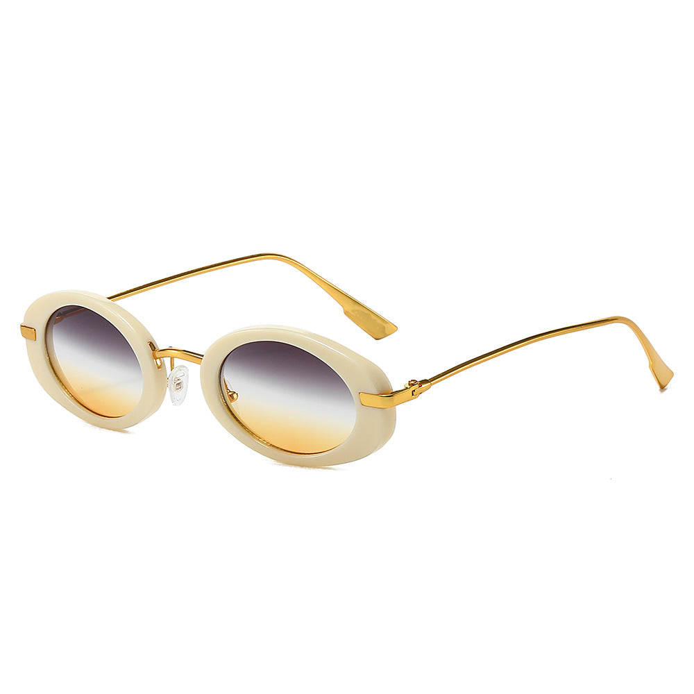 Women Retro Small Frame Oval Sunglasses Fashion Glasses for Women