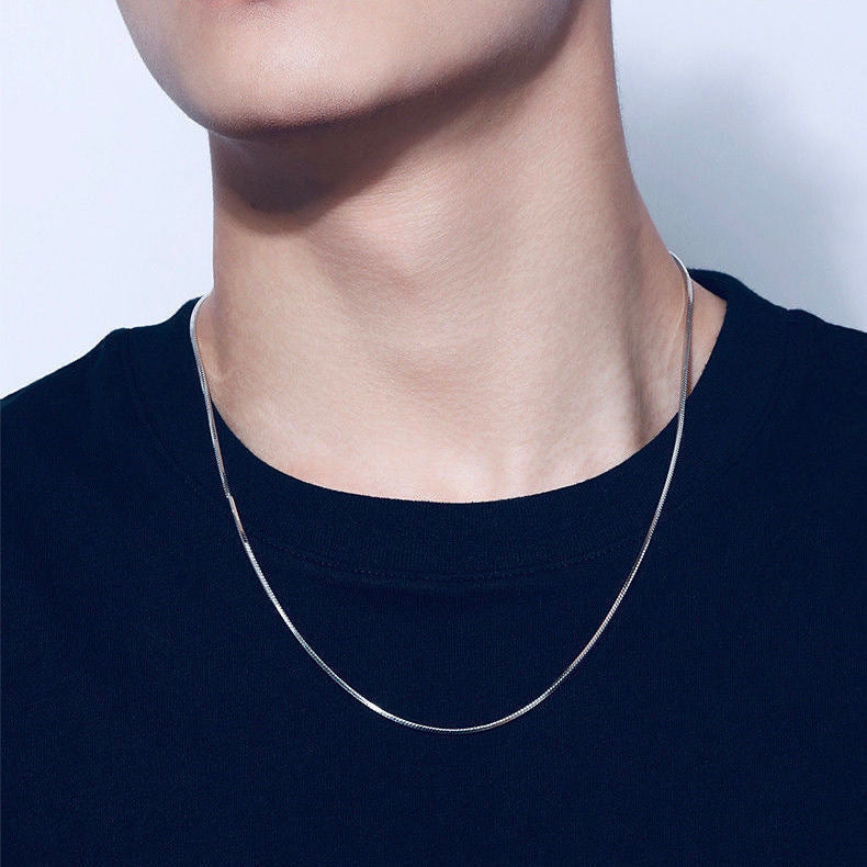 Men Fashion Simple Titanium Steel Necklace