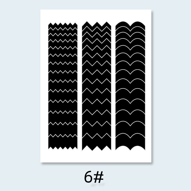 Autocollants pour ongles noirs French Manucure