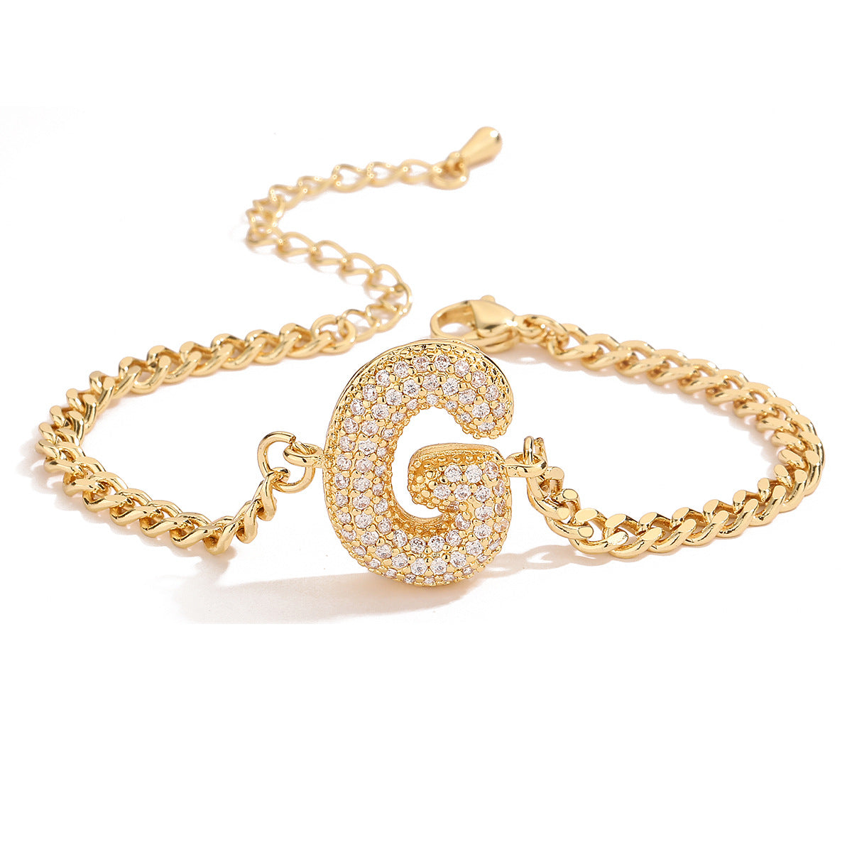 Fashion 26 Zircon Alphabet Bracelet