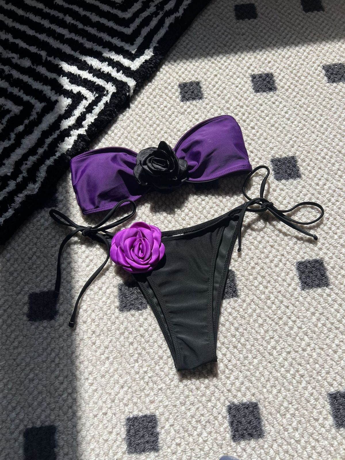 Bikini floral estéreo sexy para mujer