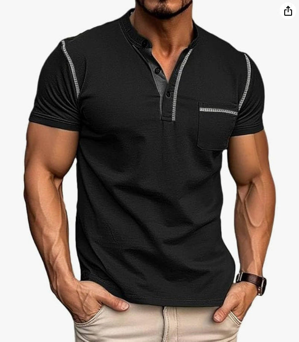 Camiseta informal de manga corta de secado rápido para hombre en poliéster