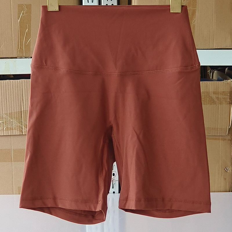 Short de yoga taille haute uni pour femme