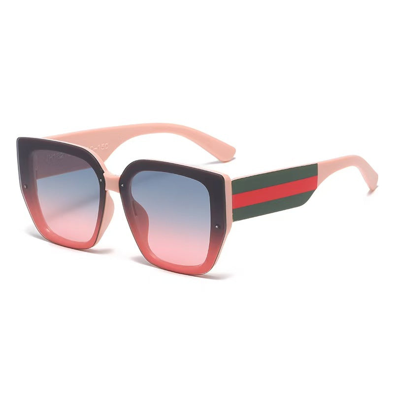 Gafas de sol grandes con montura poligonal retro para mujer: gafas de sol de gran tamaño a la moda