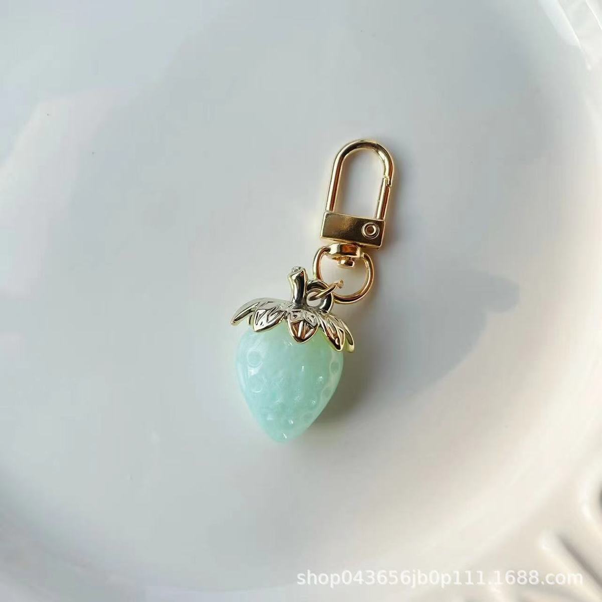 Cute Strawberry Heart-Shaped Key Chain Pendant