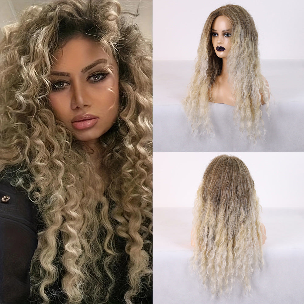 Fashion Gradient Long Curly Wig High Temperature Wire