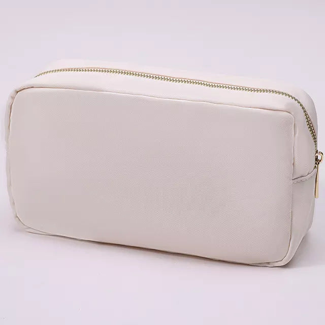 Bolsa de cosméticos de nailon de color sólido para ropa sucia portátil
