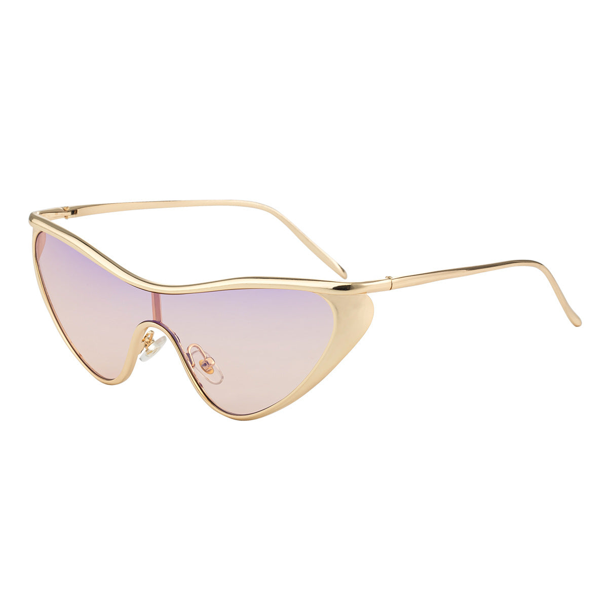 Gafas de sol todo en uno con forma de ojo de gato para mujer