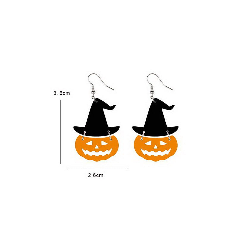 Pendientes colgantes de acrílico gótico oscuro para mujer de Halloween