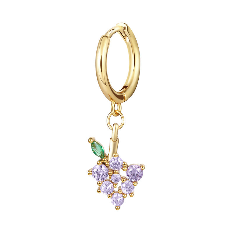 Boucles d'oreilles exquises en zircon multicolore pour femmes