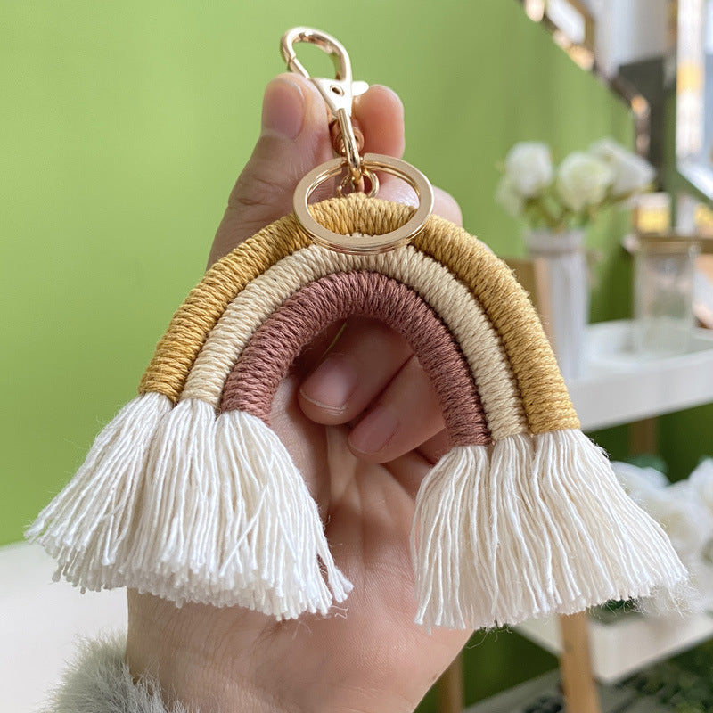 Bohemian Tassel Rainbow Keychain Bag Hanging Accessories