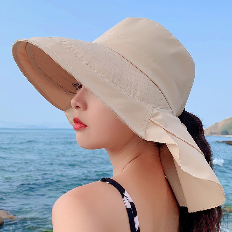 Women Fashion Solid Color Outdoor Riding Bucket Hats