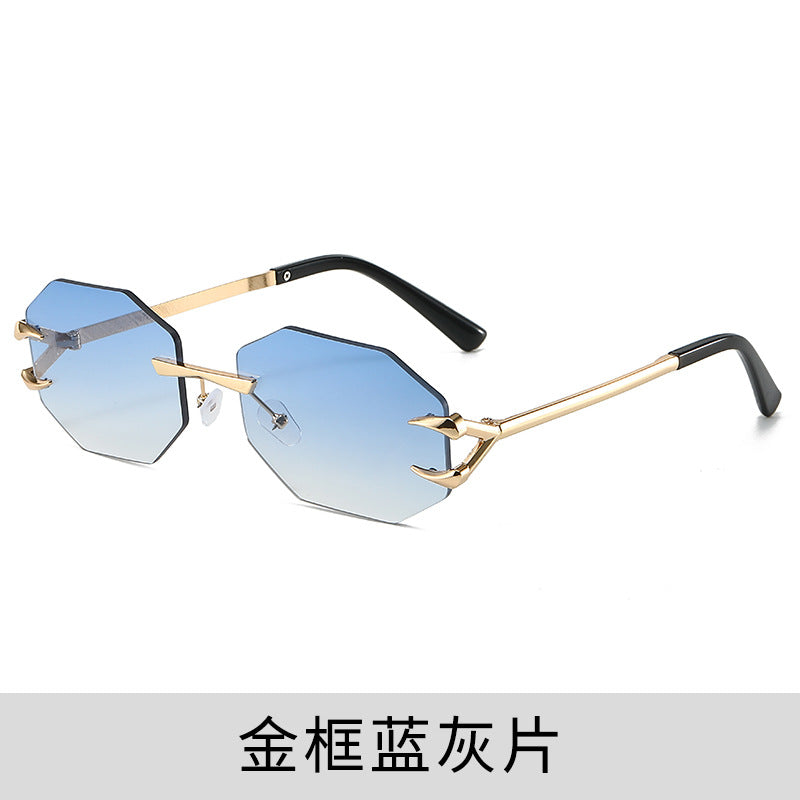 Fashion Frameless Polygon Sunglasses