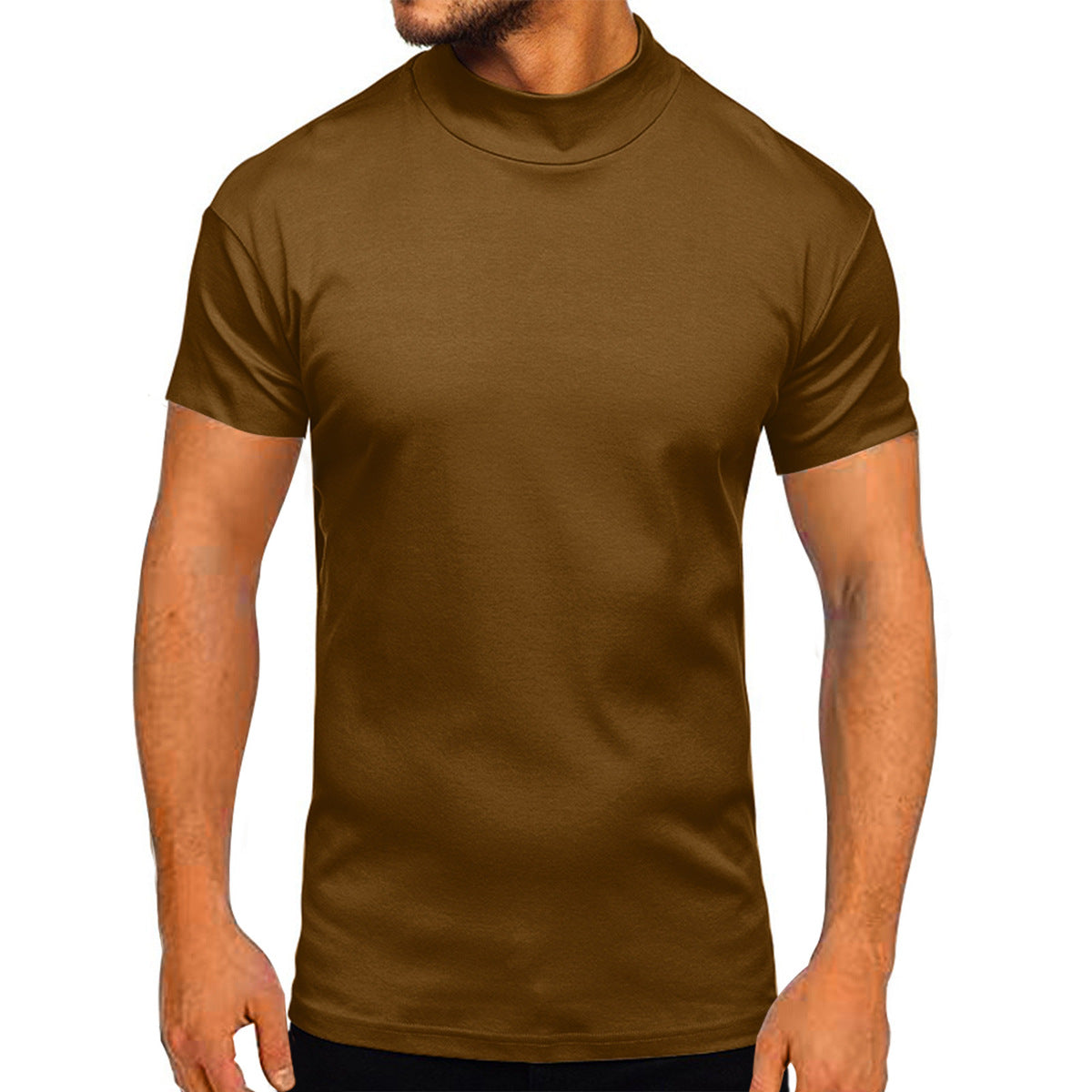 Men Casual Basic Solid Color Short Sleeve T-Shirt