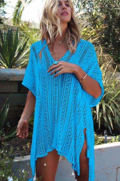 Traje de baño de punto holgado informal para mujer