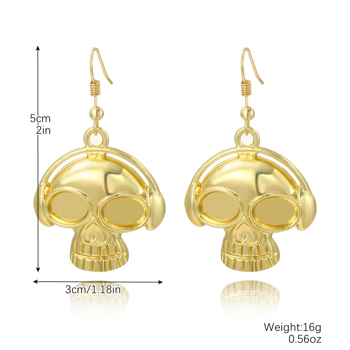 Halloween Women Creative Pumpkin Skull Bat Earrings