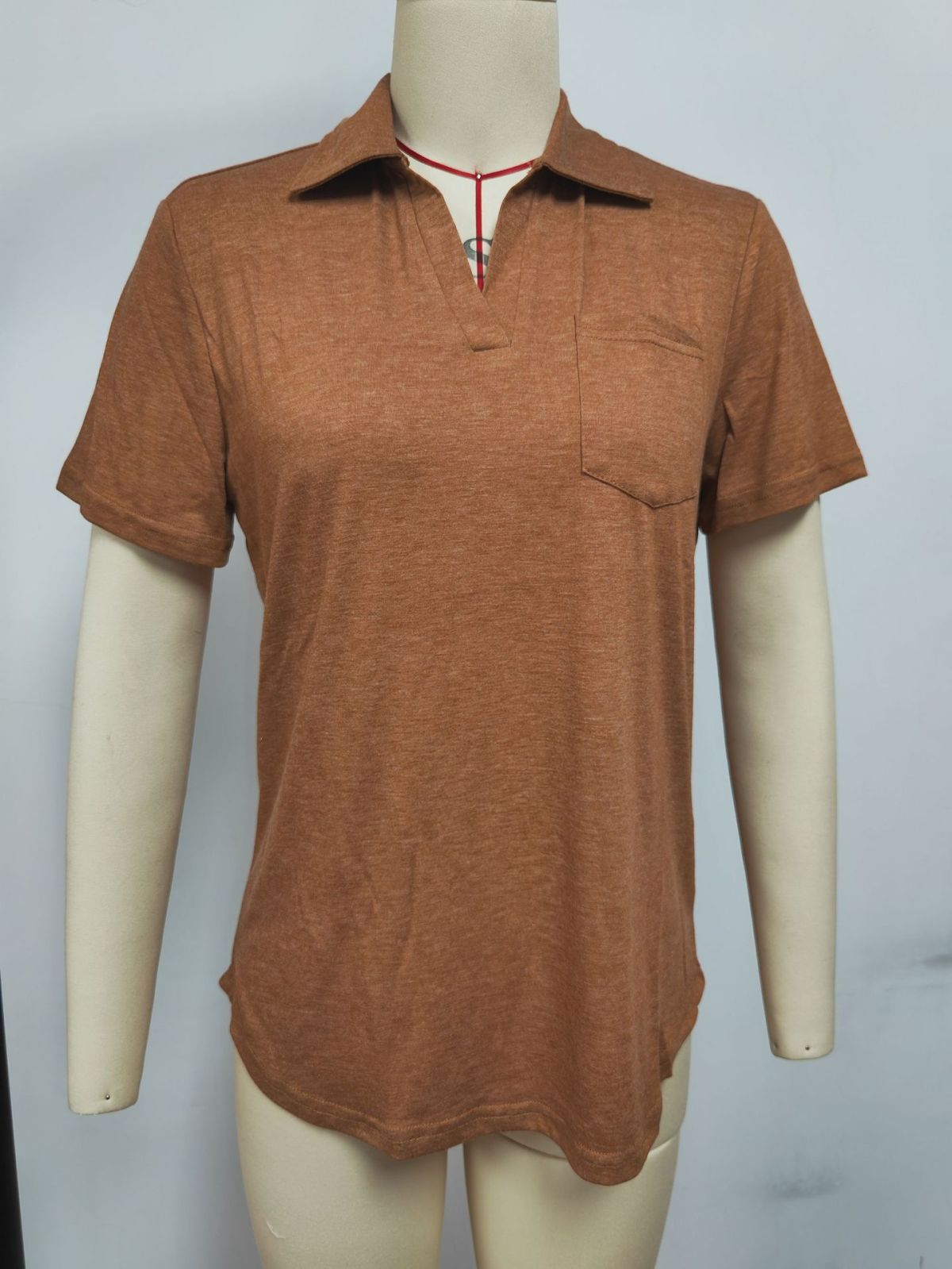 T-shirt basique à manches courtes pour femme, couleur unie, printemps et été