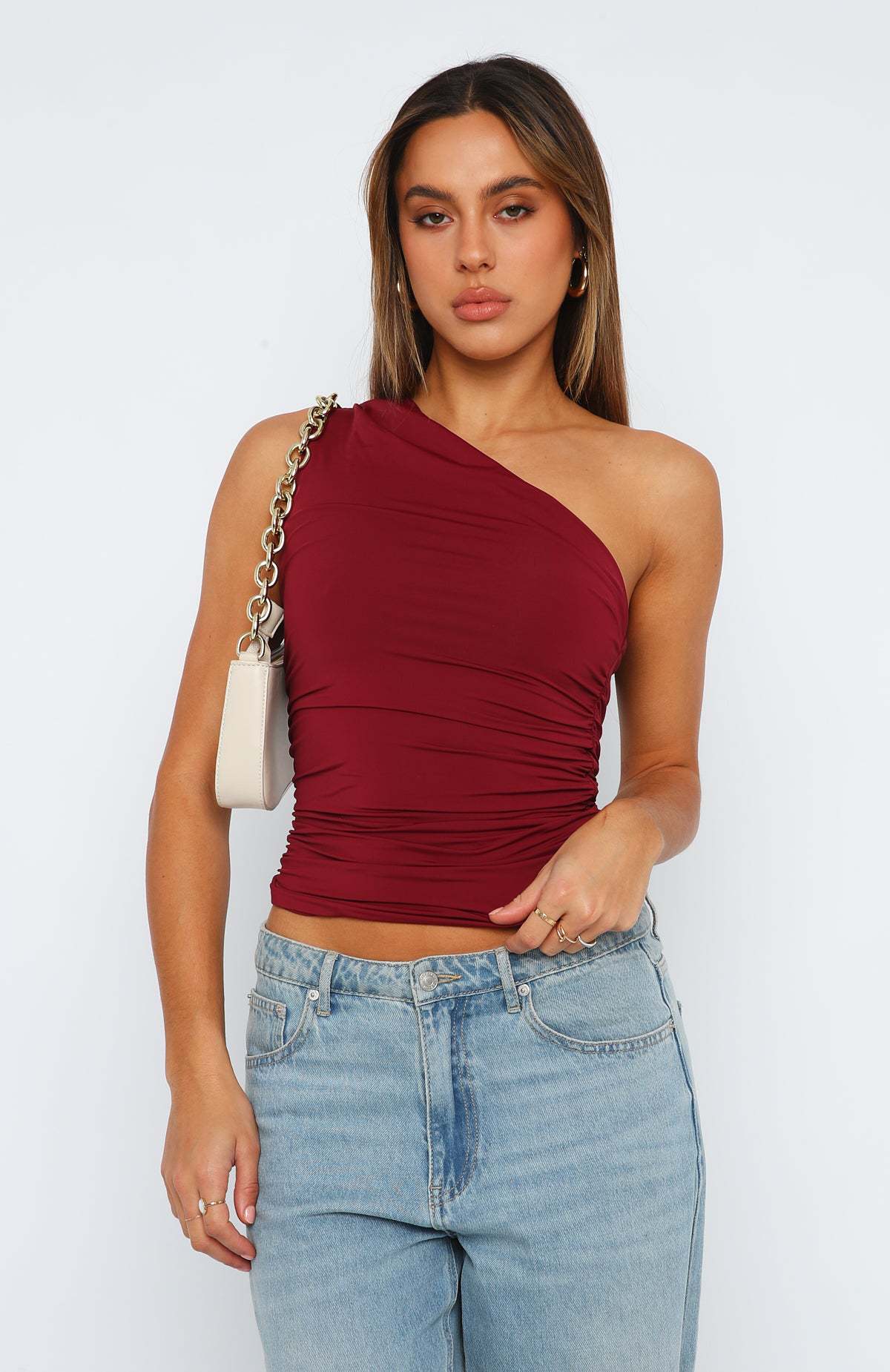 Camiseta sin mangas con estampado tie-dye de un solo hombro para mujer Y2K