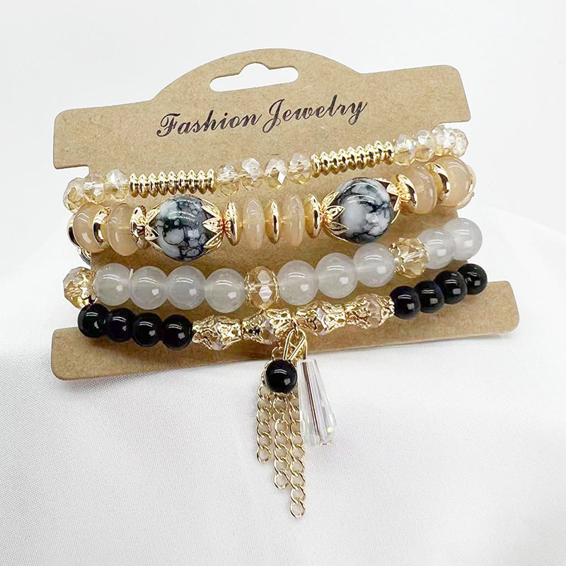 Boho Women Fashion Creative Crystal Beaded Bracelet