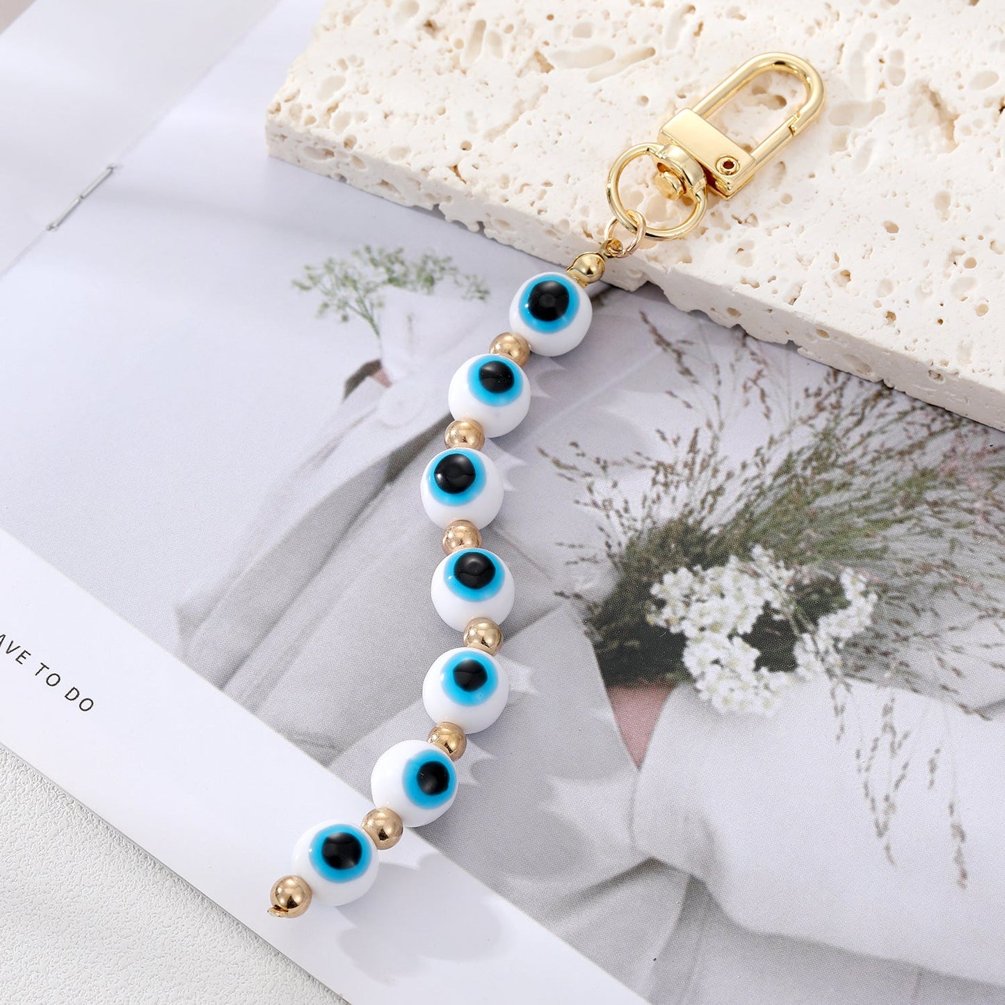 Women Fashion Creative Devil Eye Pendant Keychain
