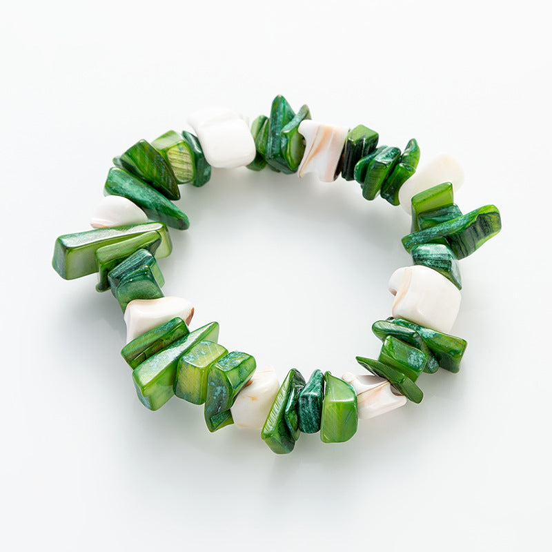 Bohemian Multicolor Irregular Stones Conch Bracelet