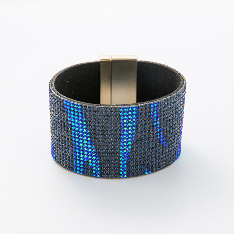 Pulsera de ala ancha con diamantes de imitación de Bohemian Wind