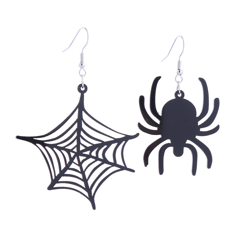 Halloween Women Horror Funny Dark Spider Bat Ghost Witch Acrylic Earrings