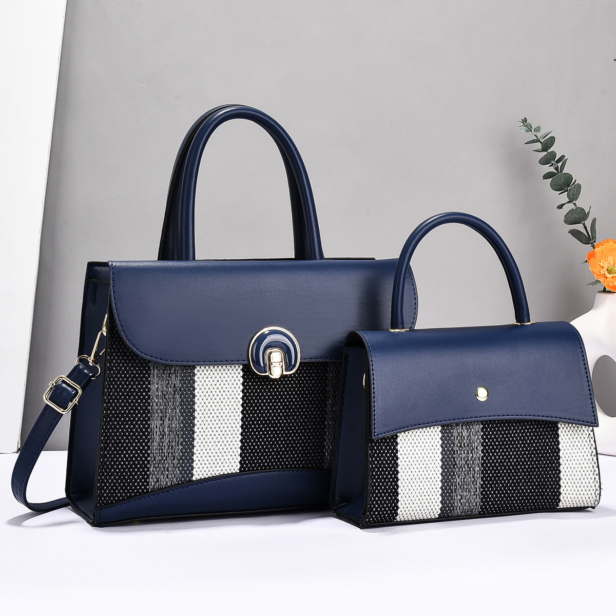 Sac à rabat 2 en 1 à blocs de couleurs pour femme