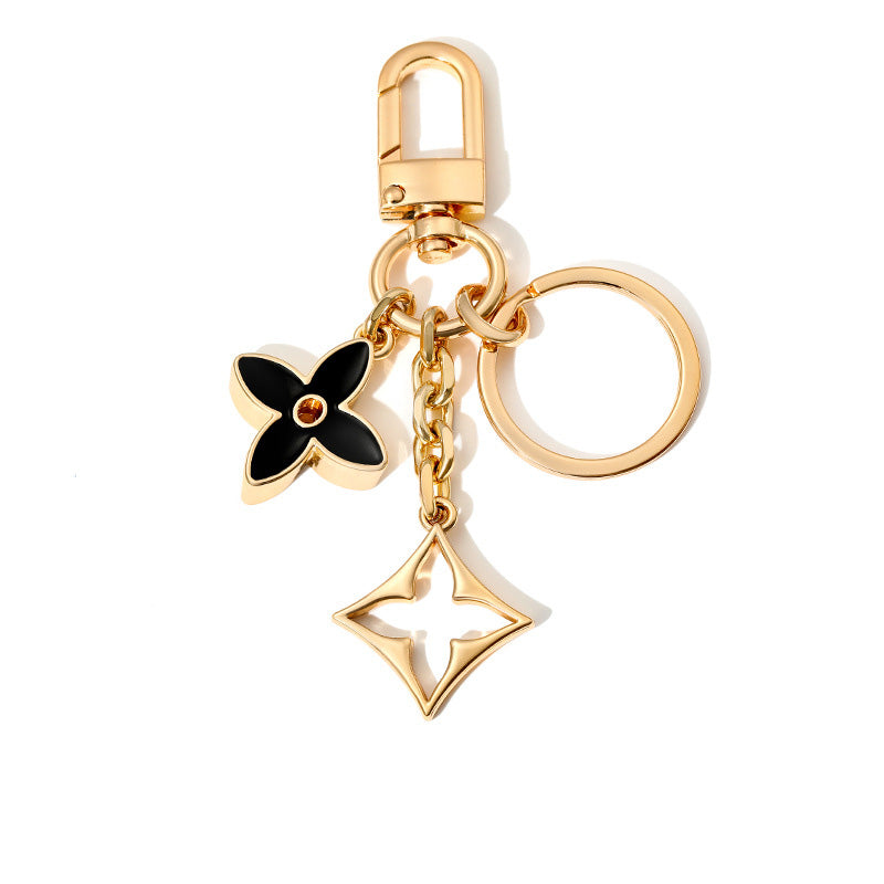 Women Fashion Four Leaf Clover Metal Pendant Keychain Alloy Leisure Style