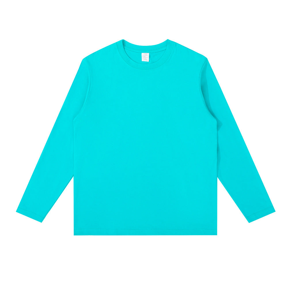Men And Women Casual Solid Color Long Sleeve Blank T-Shirt