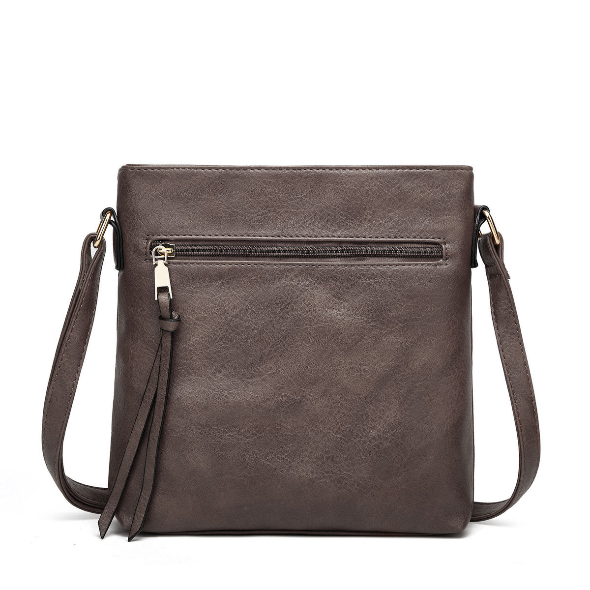 Women Autumn Retro Tassel Double Zipper Bucket Bag